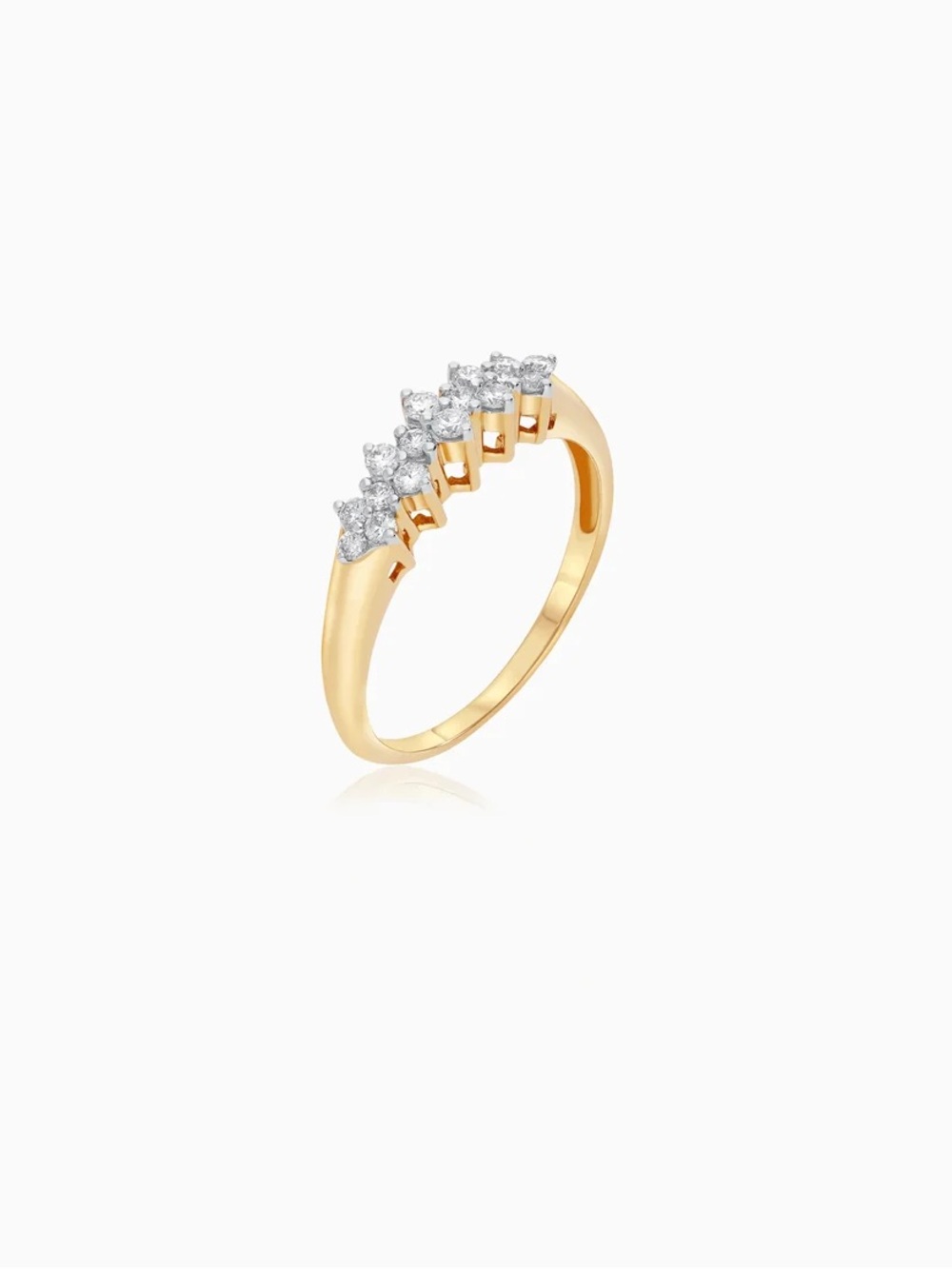 Beautiful Solid 18k Yellow Gold Natural Diamond Ring